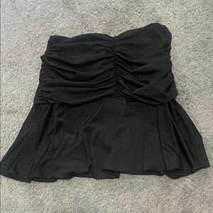 Black Ruched Skirt